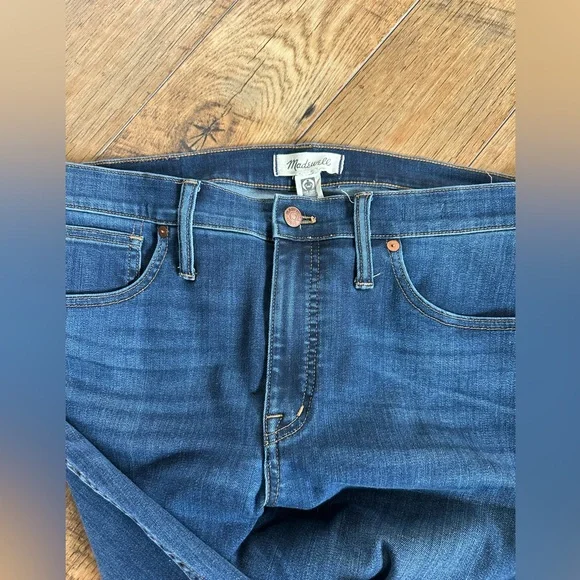Madewell 10” High Rise Skinny Jeans Dark Wash Size 31P - Picture 3 of 4